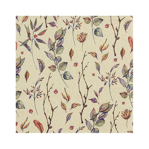HOME FASHION COLORED LEAVES NAPKINS - 20 PACK