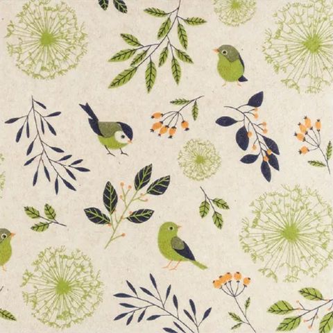 HF BIRDS & TWIGS GREEN NAPKINS - 20 PK