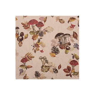 HOME FASHION MUSHROOM COLLECTION NAPKINS - 20 PACK