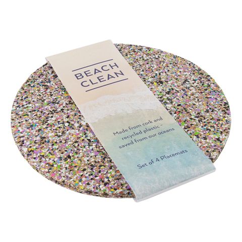 LIGA BEACH CLEAN ROUND PLACEMAT-SET OF 4