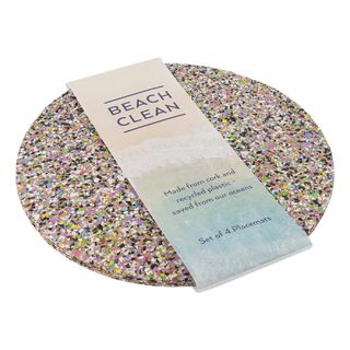 LIGA BEACH CLEAN ROUND PLACEMAT-SET OF 4