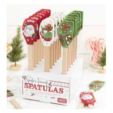 DII SANTA'S FAVORITE ASSORTED SILICONE SPATULAS 18 PACK