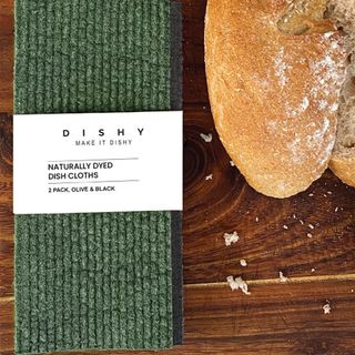 DISHY  DISH CLOTH 2PK – TARRAGON & BLACK