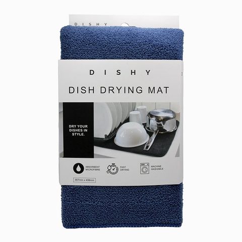 DISHY DISH DRY MAT BLUE  40.6 X 45.7CM