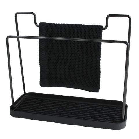 SIMPLE THINGS SINK CADDY WITH CLOTH  -BLACK