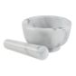 RSVP MARBLE MORTAR & PESTLE 11.5CM-WHITE