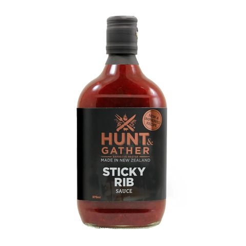 HUNT & GATHER STICKY RIB BBQ SAUCE 375ML