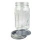 GOODLIFE PRESERVING JAR 1L W 2PC METAL DOME & BAND LID