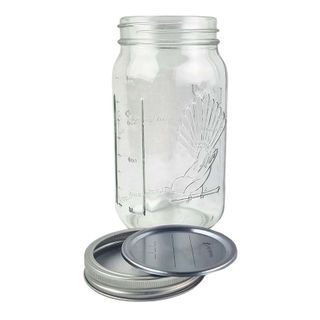 GOODLIFE PRESERVING JAR 1L W 2PC METAL DOME & BAND LID