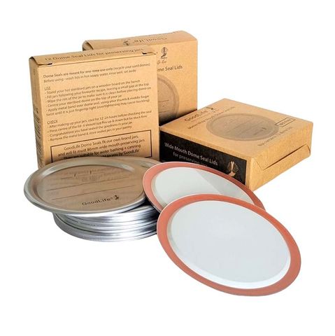 GOODLIFE METAL DOME SEALS FOR JARS (12 DOMES PER BOX)