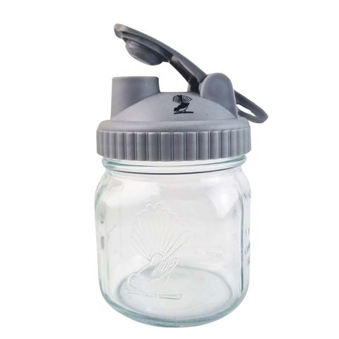 GOODLIFE POUR & STORE MASON JAR 500ML W POURING LID