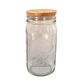 GOODLIFE PANTRY JAR 1L W AIRTIGHT BAMBOO LID