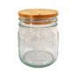 GOODLIFE PANTRY JAR 500ML W AIRTIGHT BAMBOO LID