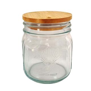 GOODLIFE PANTRY JAR 500ML W AIRTIGHT BAMBOO LID