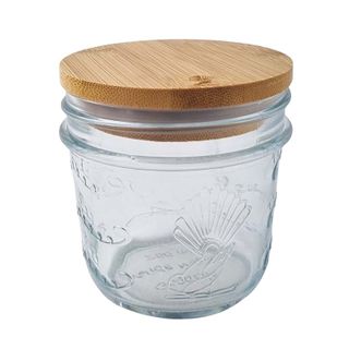 GOODLIFE PANTRY JAR 250ML W AIRTIGHT BAMBOO LID