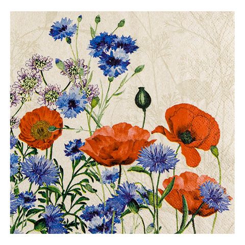 HF WILD POPPIES NAPKINS 20 PK