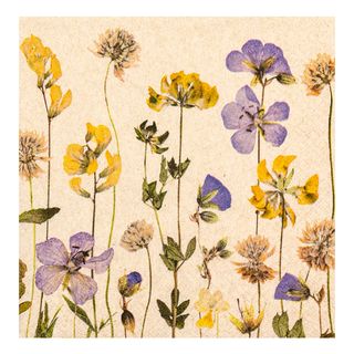 HF PRESSED FLOWERS NAPKINS - 20 PK