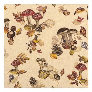 HF MUSHROOM COLLECTION NAPKINS - 20 PK