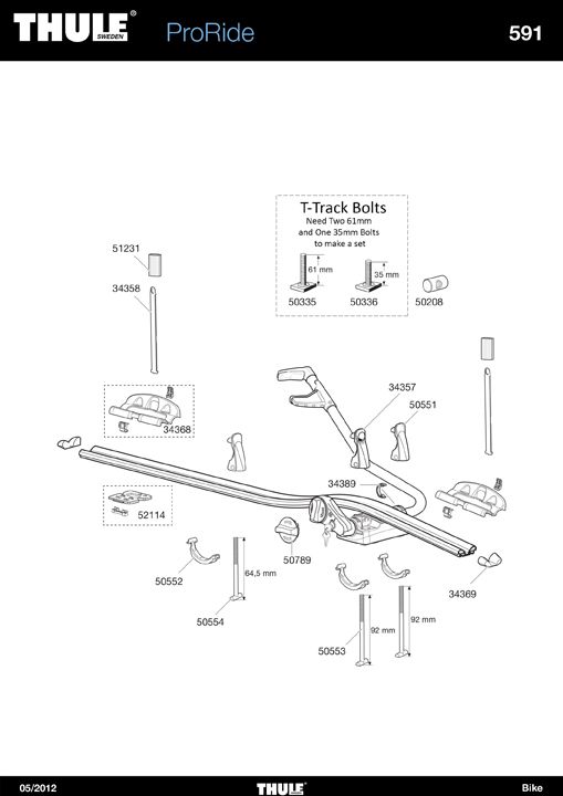 Thule 591 561 Spare Parts