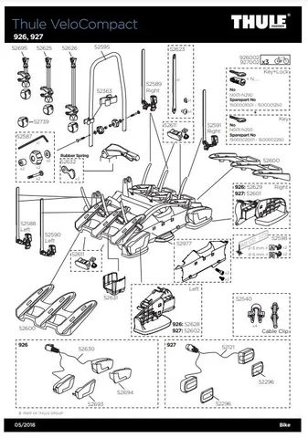 Thule VeloCompact 926/927 parts 