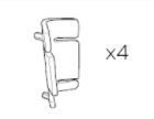 Thule Pnp Tour Rack Rubber Pad(x4)