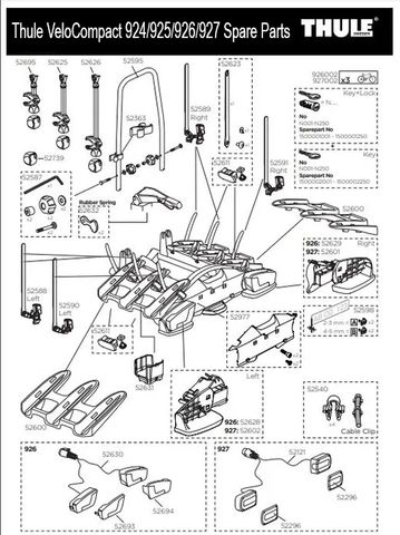 Thule VeloCompact Parts