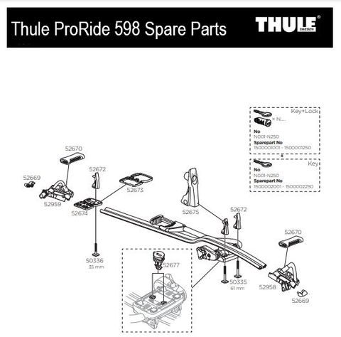 Thule 598 Spare Parts