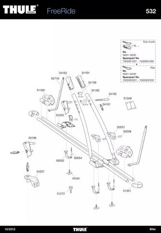 Thule FreeRide Spare Parts