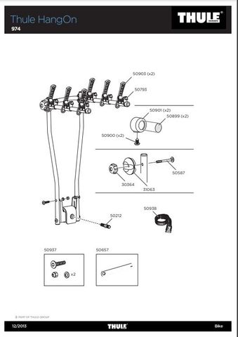 Thule HangOn 974 Spare Parts