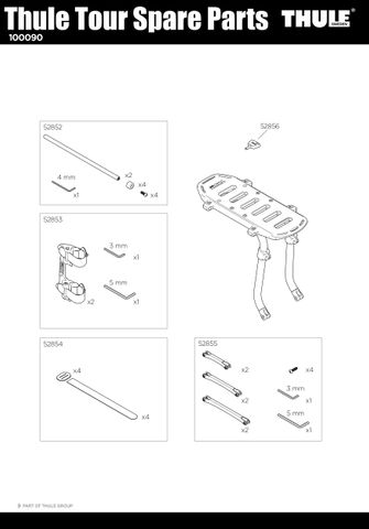 Thule Tour Rack 100090 Spare Parts