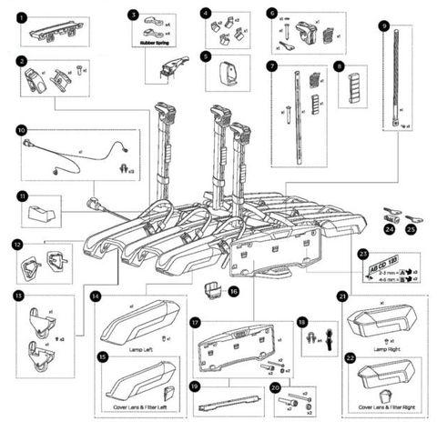 Thule Epos Bike Rack Spare Parts