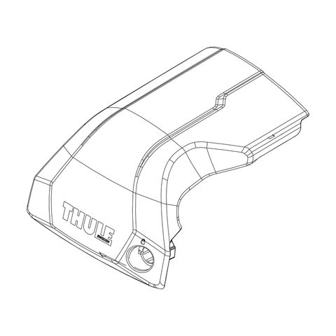 Thule 7204 Edge Left End Cap With Lock
