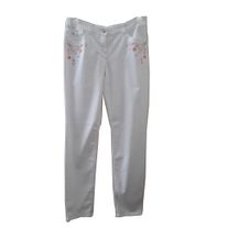 GERRY WEBER 622099 EMBROIDERED JEANS WHITE