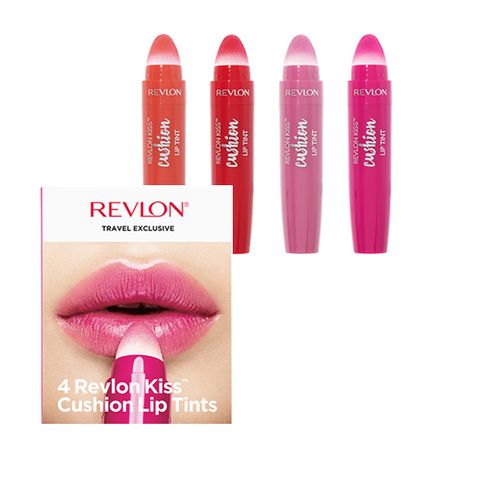 REVLON TRAVEL EXCLUSIVE KISS LIP CUSHION TINT 4 PACK