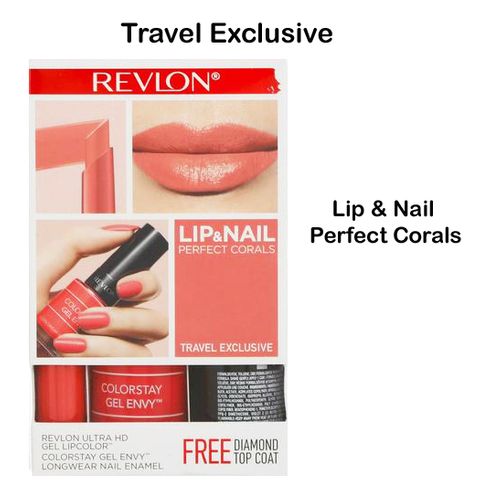REVLON TRAVEL EXCLUSIVE LIP AND NAIL 3 PACKS