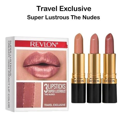 REVLON TRAVEL EXCLUSIVE SUPER LUSTROUS PACK NUDES TRIO