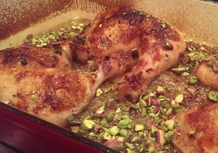 Chicken with french style green lentils and verjus