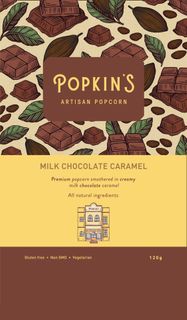 Popkin's Choc Caramel Popcorn 120g