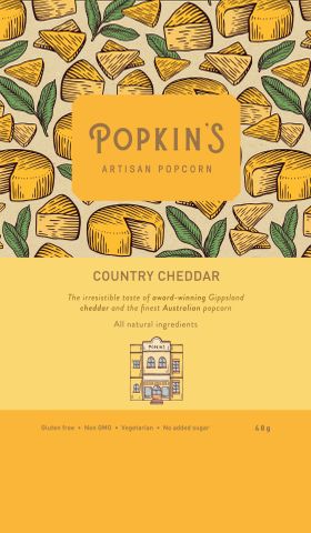 Popkin's Country Cheddar Popcorn 48g