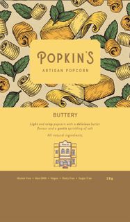 Popkin's Buttery Popcorn 28g