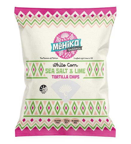 Mehiko White Corn Chip Salt & Lime 150g