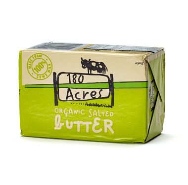 180 Acres Organic Butter Salted 250g