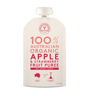 AOFC Puree Apple & Strawberry 120g