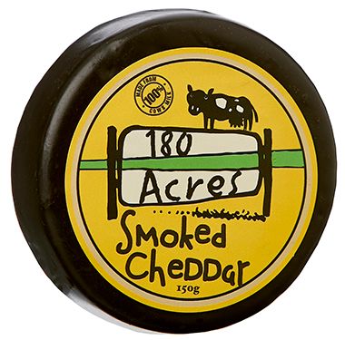 180 Acres Smoked Wax Cheddar 150g