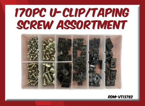 170pc U-Clip/Taping Screw Assortment
