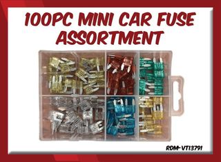 100pc Mini Car Fuse Assortment