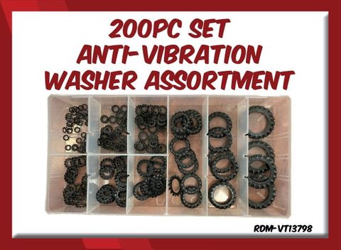 200PC Anti-Vibration Washer Assortment