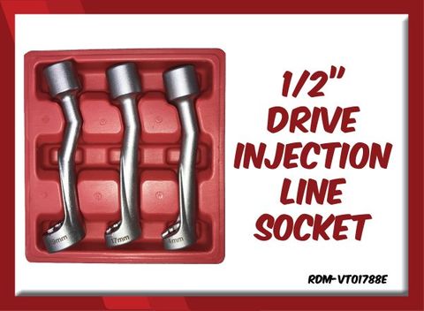 Diesel Injection Line 1/2"Socket 3pc Kit
