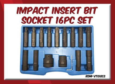 Impact Insert Bit Socket 16pc Set