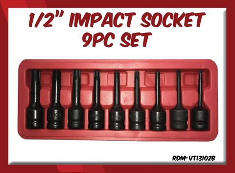 1/2" Impact Spline Socket 9pc Set (RIBI)